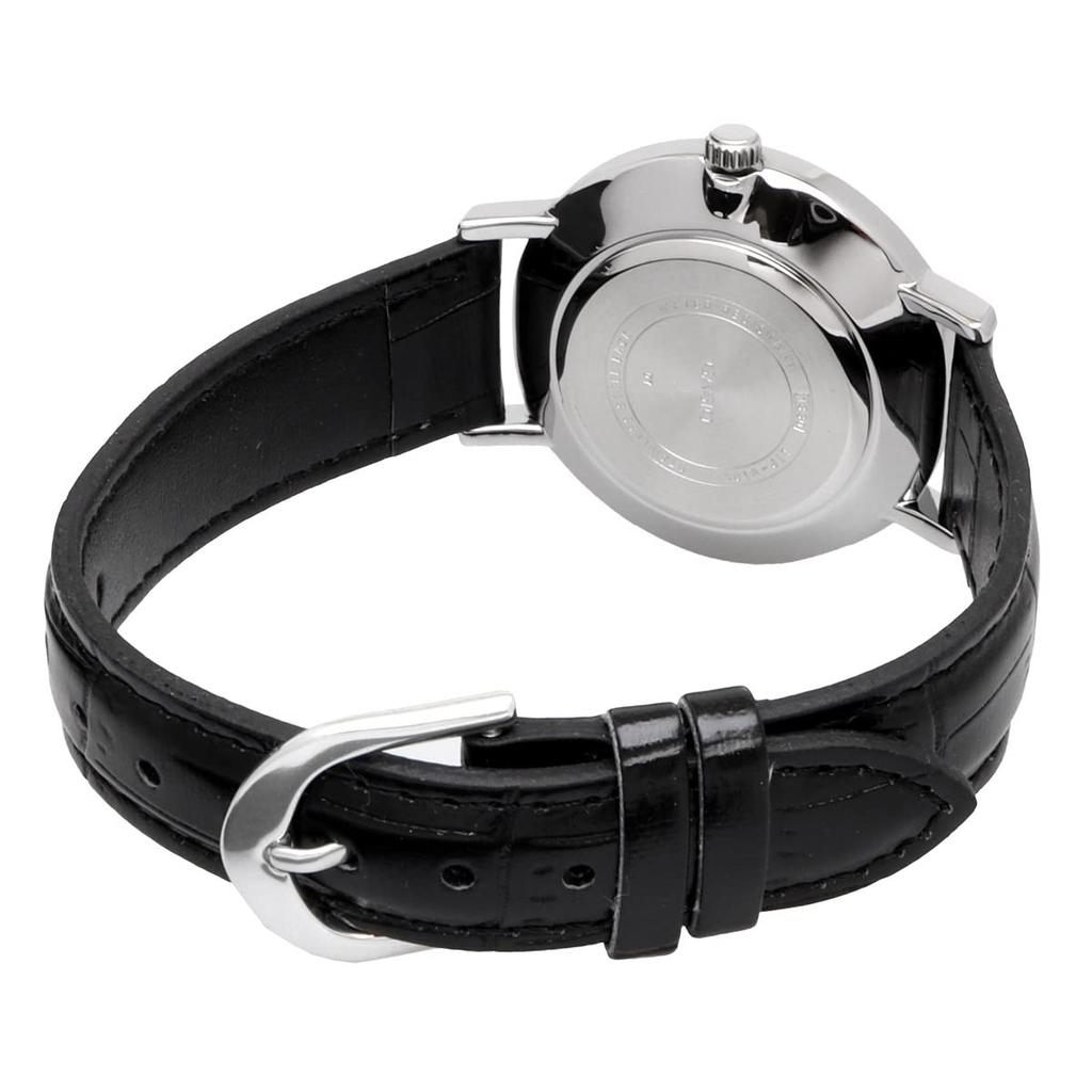 Casio LTP-VT01L-1B Quartz Women's Watch, Black with Black Leather Band, Overseas Model [Parallel Import]
