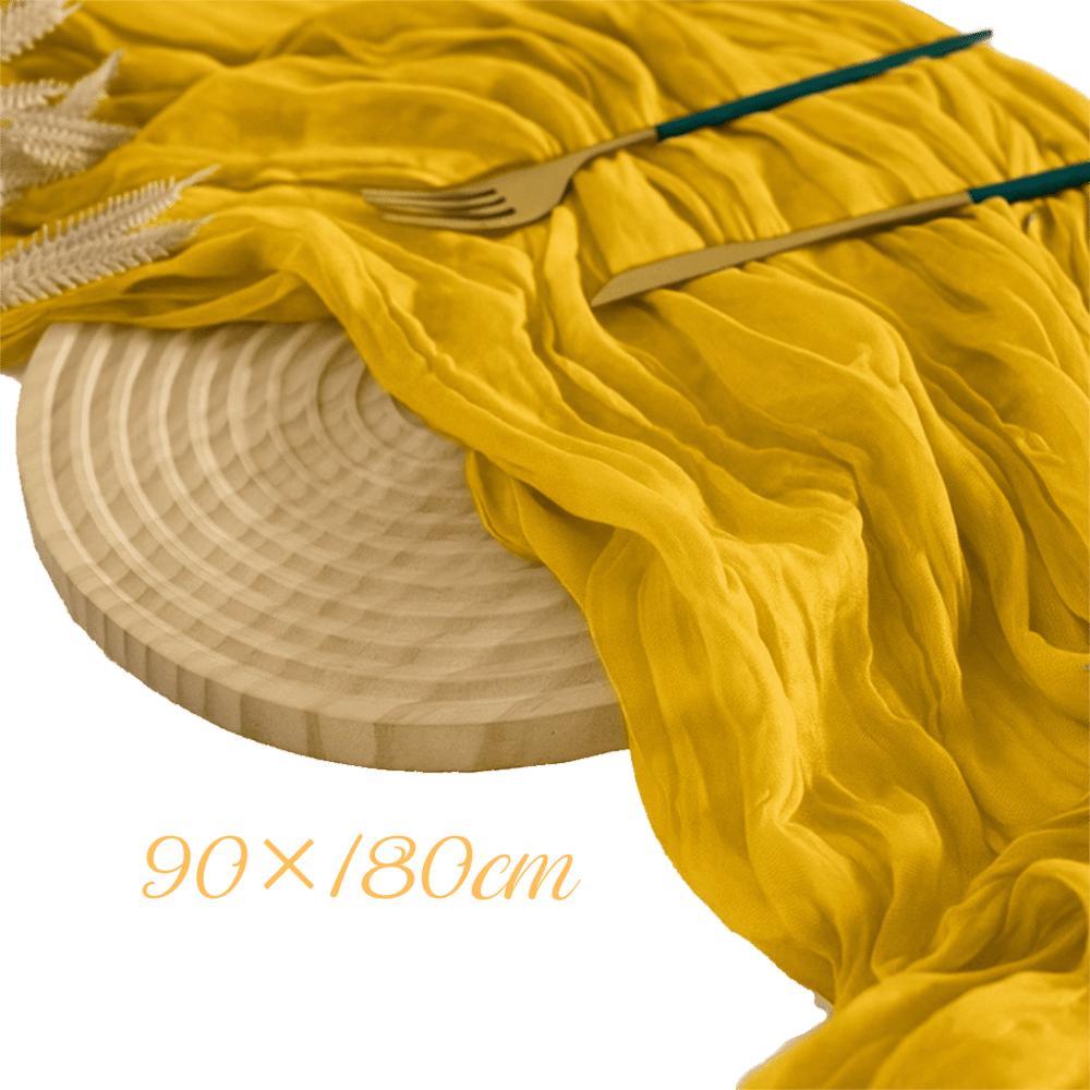Gift Semi Sheer Cheesecloth Table Runner 35×70 Inch Polyester Boho Table Flag Boho Gauze Table Cloth Garden Party