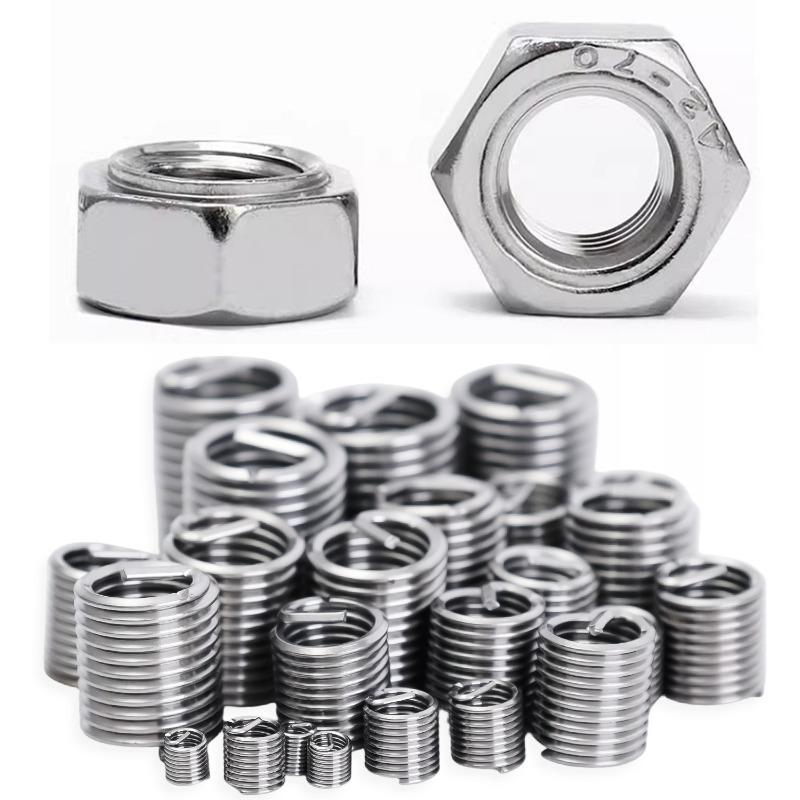 M3-M12 Wire Thread Insert Stainless Steel Spiral Wire Screw Sleeve Thread Repair for DIY Hardware Repair Tools Easy Install