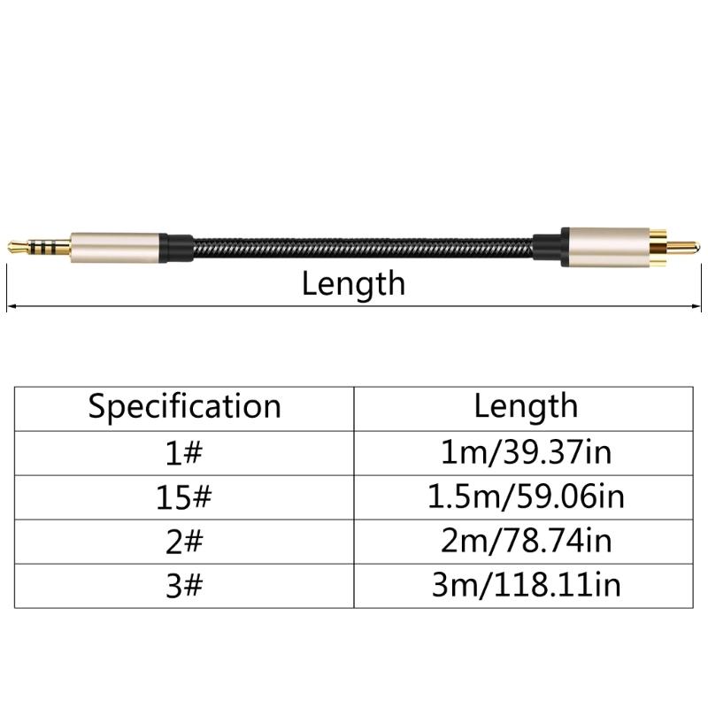 3.5mm To RCA Audio Cable,Nylon-Braided 3.5mm AUX To RCA Audio Cable for SPDIF Stereo Cable Digital Coaxial Receiver