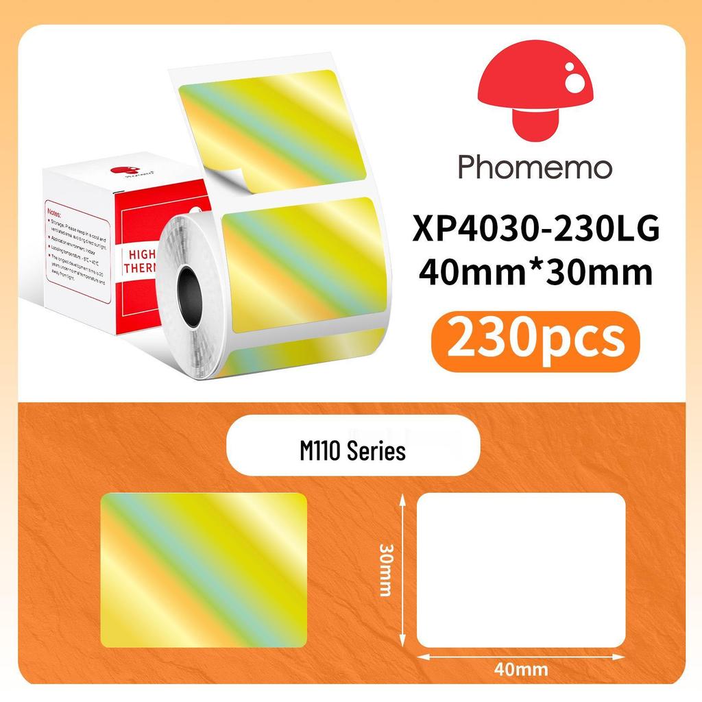 Phomemo M110 Thermodruck-Etikettenpapier: Selbstklebende, wasserdichte Preisschilder für Schmuck & Bekleidungsetiketten
