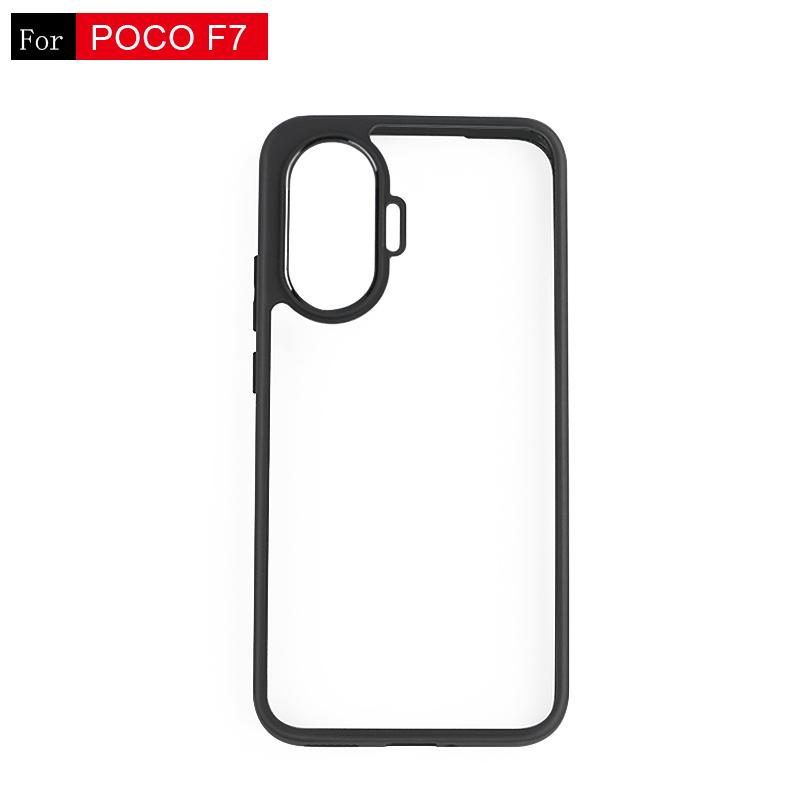 For Xiaomi POCO F7 Case Luxury Silicone Tranperant TPU Cover POCO F7 Case Shockproof Protector POCO F7 Cover Poco F7 чёрный
