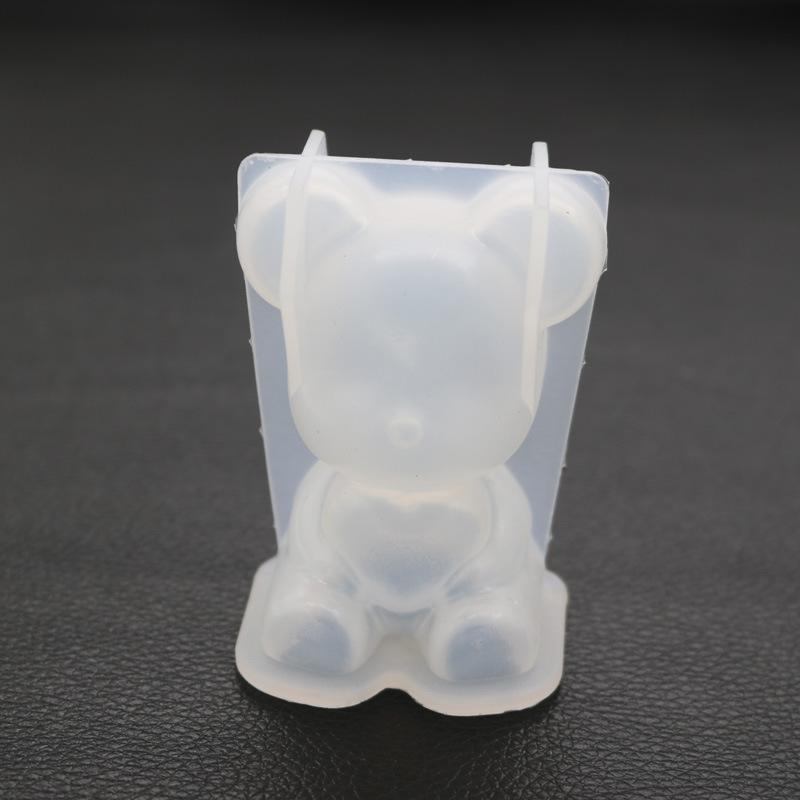 Seifenformen Osterhase Epoxidform Kaninchenform 3D-Nähte Kaninchenform Cartoon Schaukeltisch Spiegel Silikonform Wachsmodell