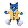 Cartoon Smile Pete Cat Plush Toy Anime Blue Kitty Animal Stuffed Doll Accompany Baby Sleeping Dolls Kids Birthday Present