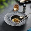 BRMeteorite Style Ceramic Plate French Restaurant Main Dish Cuisine Tableware Dessert Steak Plate Creative Home Kitchen TablewareEY