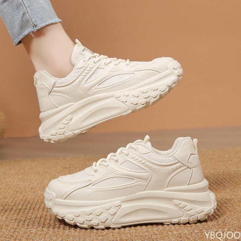 Fashion Autumn new student breathable thick soled sports shoes for women versatile fashionable comfortable casual dad shoes