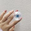 Turkish Lucky Blue Evil Eye Folding Mobile Phone Grip Stand Holder For iPhone 16 Samsung Huawei INS Korea Clear Griptok Bracket