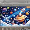 2D planar pattern background for space travel astronauts wandering in the starry sky
