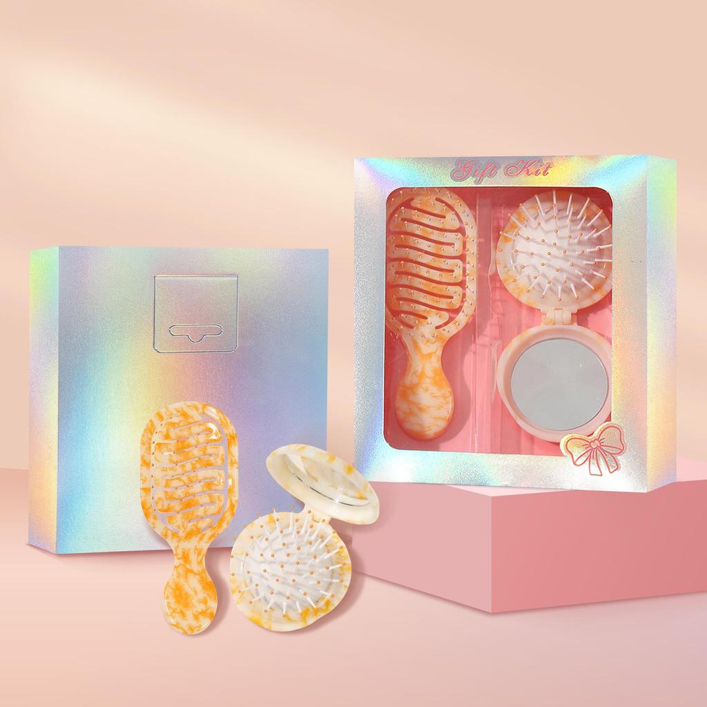 Special Water Transfer Mirror Comb Gift Set for Women and Children