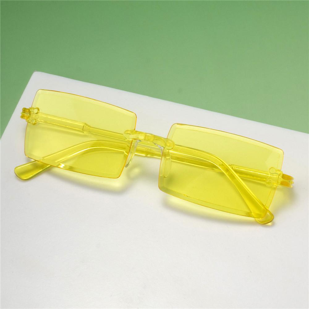 20PCS Retro Sunglasses Women Brand Designer Fashion Rimless Gradient Sun Glasses Shades Cutting Lens Ladies Frameless Eyeglasses