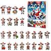 Decorative Ornaments for Backpacks Keys Christmas Cow Ornament Advent Calendar 2026, 24 Days 2D Acrylic Hanging Pendant Creative Holiday Gift
