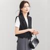 TERRE BLEUE Women's Loose Fit Short Commuter Blazer Vest