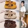 Girls Polka Dot Loafer Shoes Fall 2026 Kids Casual Flat With Cutout Detail