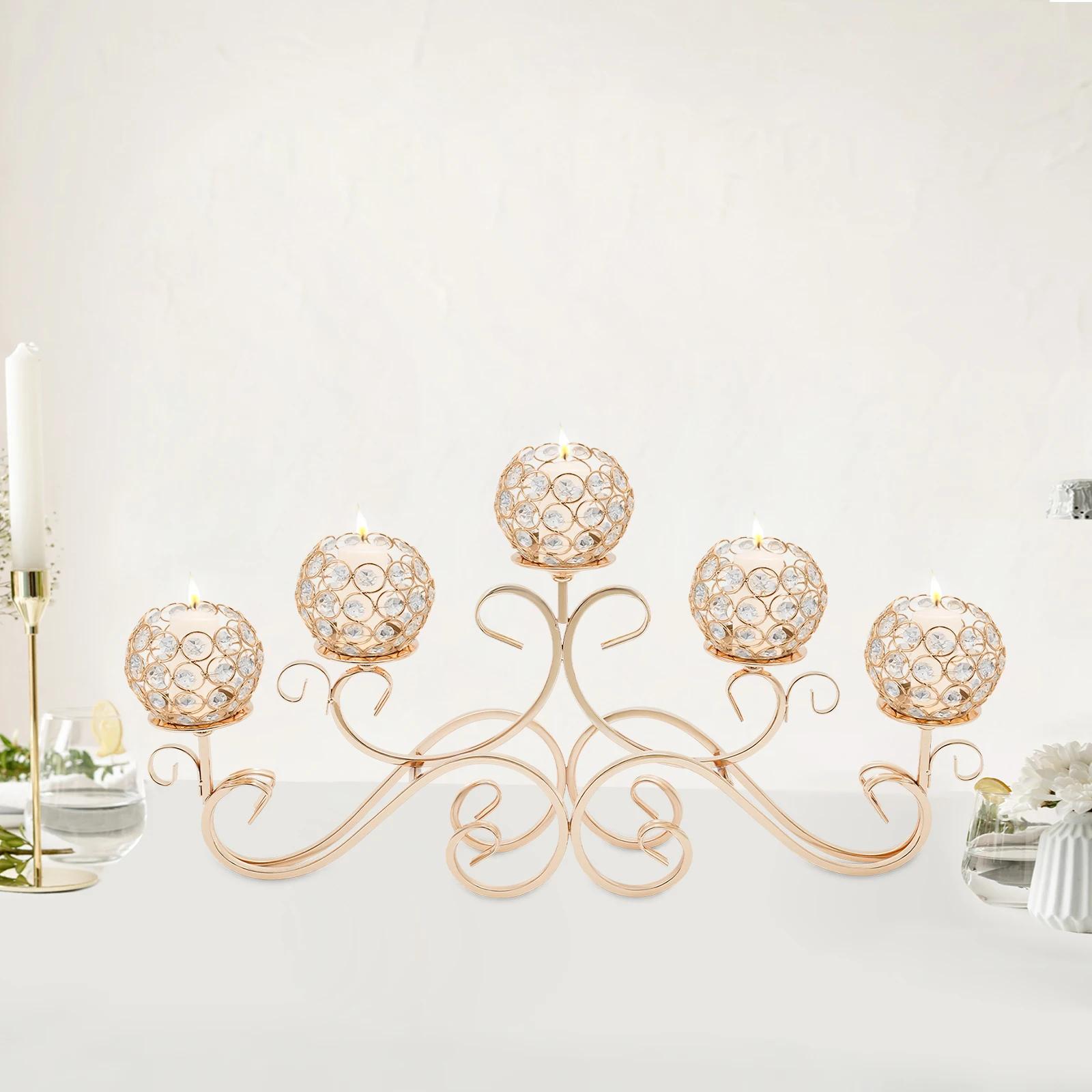 

Кристальный канделябр на 5 рожков, кристальный канделябр, подсвечник United States