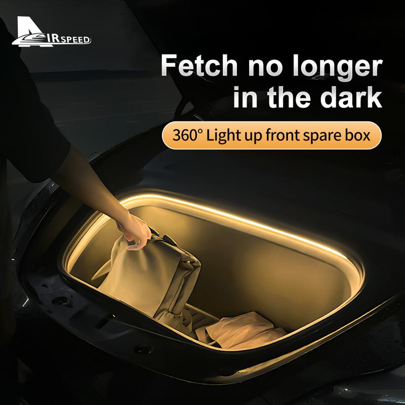 2.4M LED Car Front Trunk Light Strip Easy Tall Modified Lighting for Tesla Model 3 Y Waterproof Neon Lamp Front Trunk LED