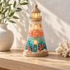 Standing Lighthouse Craft Set with Plastic Parts for Indoor Decoration, Handcrafts Assembly, and Handmade Gifting