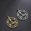 Dawapara Lilith Sigil Pendant Solomon Demon Seal Marbas Pagan Amulet Mythology Stainless Steel Charms for Jewelry Making