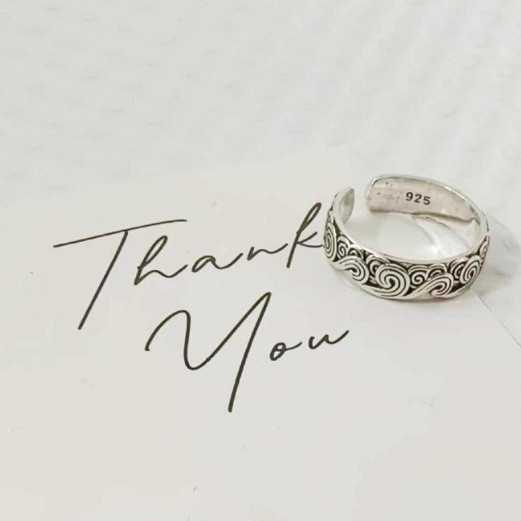 Chinese Ethnic Style Retro Cloud Women's Adjustable Ring