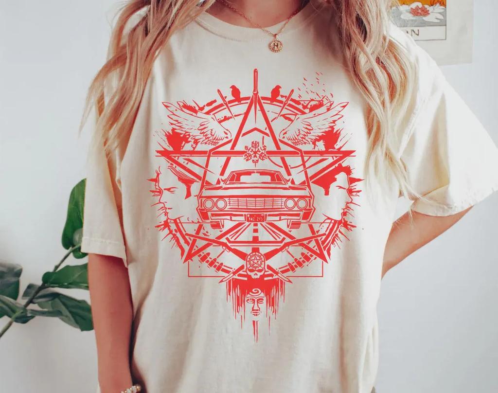 Supernatural Logo Tshirt Dean Winchester Tshirt Sam Winchester Tshirt Winchester Brothers Tshirt Sam and Dean Tshirt