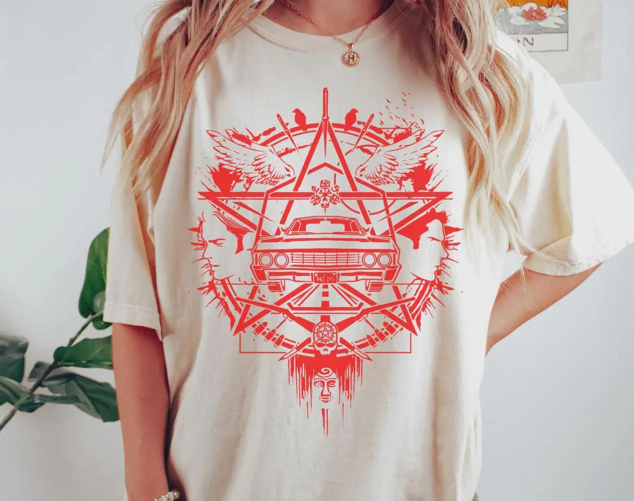 Supernatural Logo Tshirt Dean Winchester Tshirt Sam Winchester Tshirt Winchester Brothers Tshirt Sam and Dean Tshirt S
