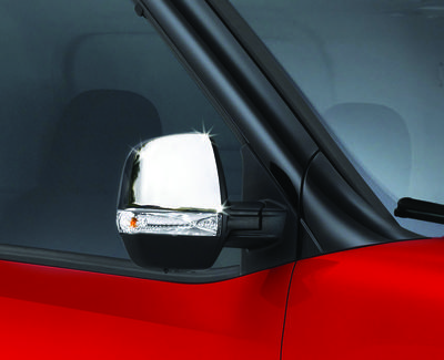 Covers for Mirrors (2 Pcs, Stainless Steel) OmsaLine - Italian Stainless Steel for Opel Combo 2012-2018