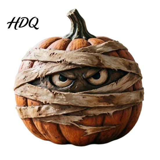 Dekorative Feiertags-Kürbis-Bastelarbeiten Halloween Holzfigur Rustikales Gruseliges Ornament Herbststil Heimdeko-Artikel Tischmittelstück für