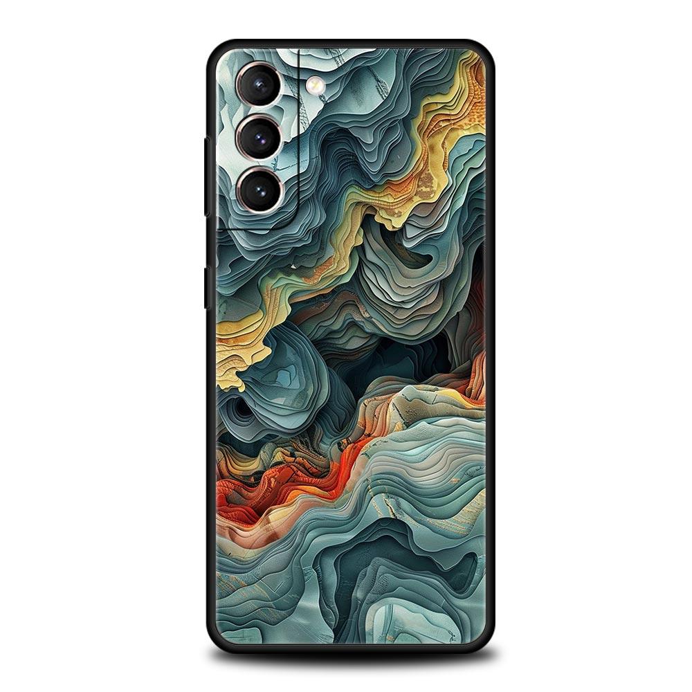 Folds Texture Phone Case Cover for Samsung Galaxy S26 S25 S24 S23 S22 S20 S21 FE Ultra S25 Edge Plus 5G Soft TPU Shell Funda Bag