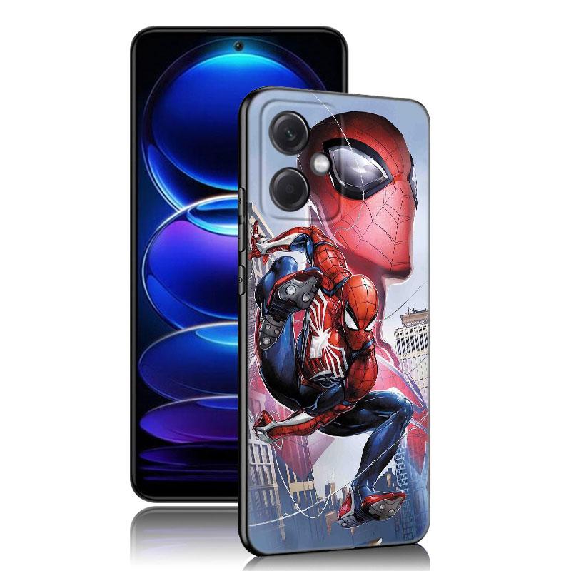 

Чорний силіконовий чохол Spiderman для телефону Xiaomi Redmi Note 10 11 11S 12 13 4G 8 9 11T Pro 5G Plus 8T 9S 10S 12S Redmi Note 10 Pro