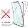 Moozy Coque téléphone Intégrale 360 Degres pour Samsung Note 10 Transparente Silicone - Antichoc Protection Avant et Arriére Etui Ho