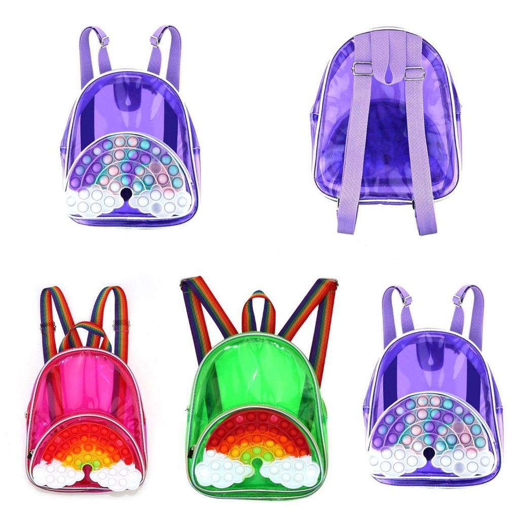Stylish Fidget Backpack Toys Big Size Pop It Shoulder Bag For Ultimate Stress Relief