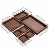 7Pcs/Set Rectangular Wooden Serving Tray Retro Tea Tray Nesting Multipurpose Trays  Kitchen