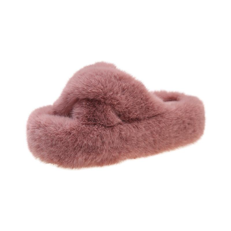 Mao Mao slippers women wear autumn new thick bottom height cm small autumn and winter home cotton slippers