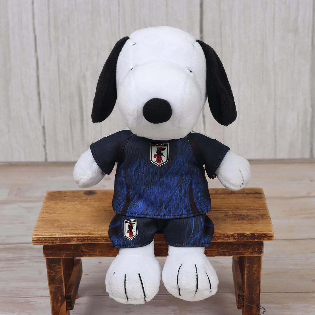Yoshitoku Snoopy Plush Toy Officially Licensed Product of the Japan National Soccer Team Comes in a gift bag Pink Color Kids will love (27cm tall) -