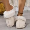 Autumn and Winter Wool Slippers Are Warm and Comfortable At Home, and Cotton Slippers Are Couple's Fleece Soft Soles and Warm Cotton Slippers