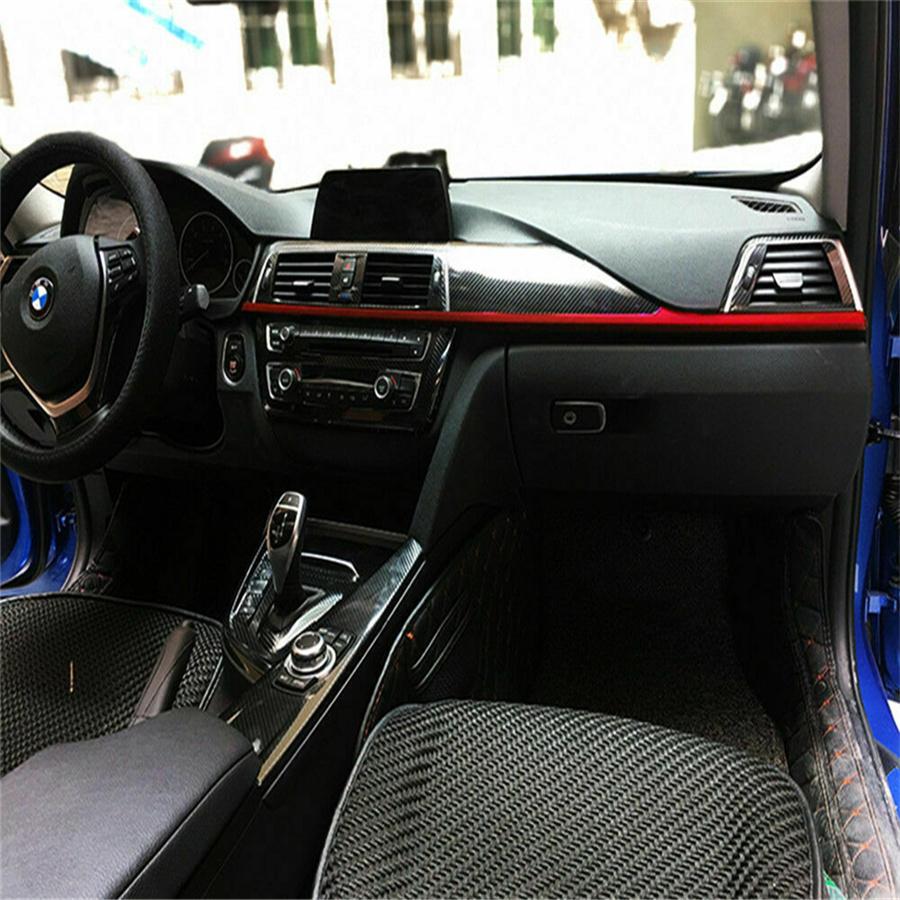 Car 5D Carbon Fiber Texture Vinyl Interior Decal Trim For BMW 3-Series F30 F31
