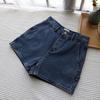 Summer 2025 Korean Style Women's Denim Cargo Shorts - Straight Leg, Versatile A-line