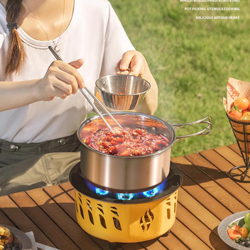 Outdoor Windproof Electronic Ignition Stoves High Power Gasstove Adjustable Firepower Camping Hiking Furnace Gas Cooker Furnace