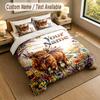 Cow Highland Theme Personalized 3Pcs Bedding Set Custom Text & Name 1 Sheet 2 Pillowcases Household Bedding 1pc