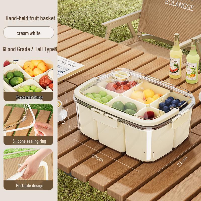 Outdoor Fresh-Keeping Picnic Basket: Food-Grade, Sealed, Transparent Storage Box