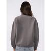 Damen S Halber Reißverschluss Langarm Sweatshirt Kontrastfarbe Lässiges Oberteil