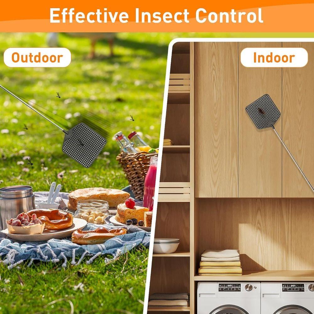 Black Telescopic Fly Swatters Heavy Duty Fly Swatter Flyswatter for Indoor Outdoor Classroom