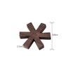 Wooden pot cushion creative snowflake insulation pad dining table kitchen dining bowl cushion casserole anti-scalding plate pad