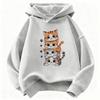 Funny Cartoon Cat with Flower Hoodie Kids Cat Children's Sweatshirt Hoody for Boys Girls Casual Hoodies Spring Clothes