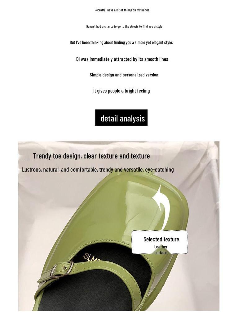 Women's 2025 Summer Square-Toe Mary Jane Sandals: Closed-Toe, Mid-Heel, Non-Slip, Versatile, Trendy.