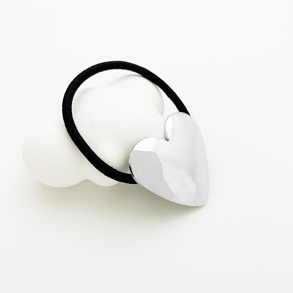 U-Shaped Minimalist Alloy Hair Tie with Bright Finish for Ponytails - European & American Style