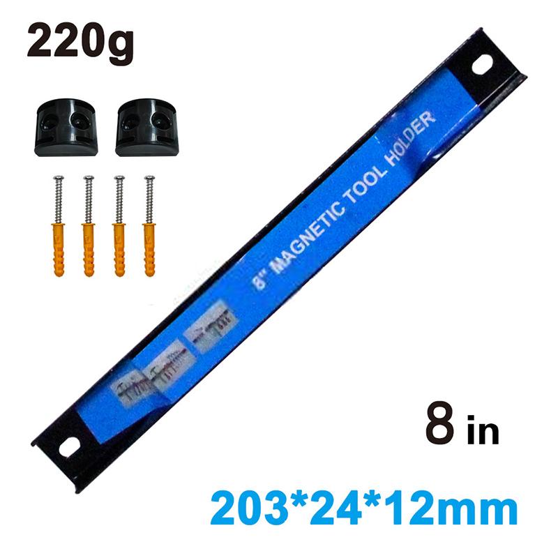

8,12,18,24-дюймовый магнитный держатель для инструментов, сверхпрочная планка для инструментов, экономящая место металлическая стойка-органайзер, инструмент для мастерской, гаража, дома 203*24*12mm