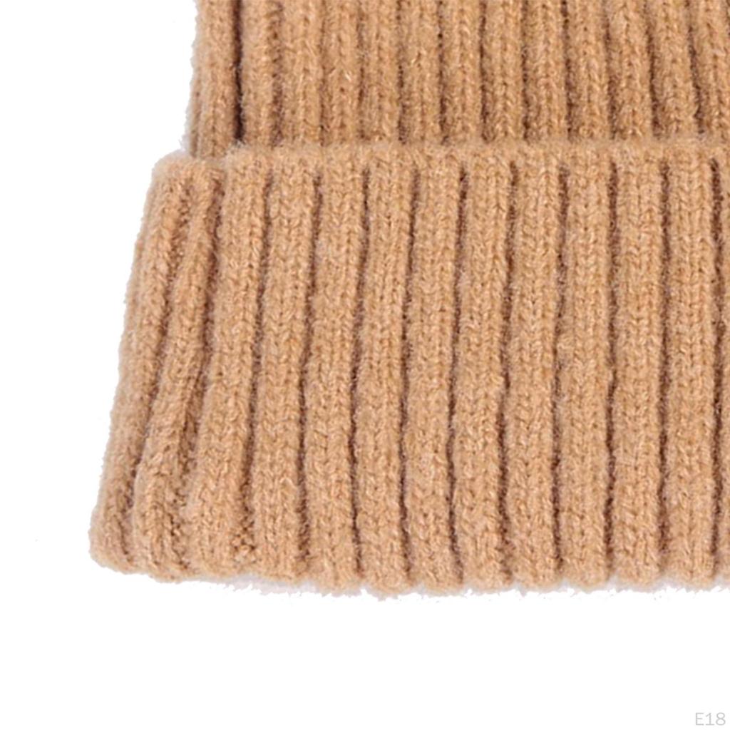 Knitted Winter Hat Beanie Soft Roll Up Edge Hats for Casual and Formal Occassion, a Size