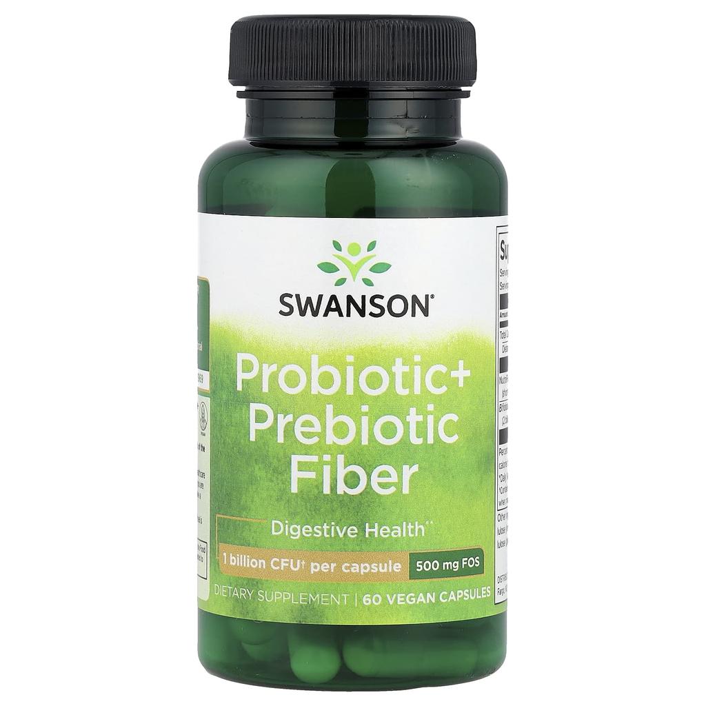 Probiotisk + Prebiotisk Fiber, 60 Vegetariske Kapsler