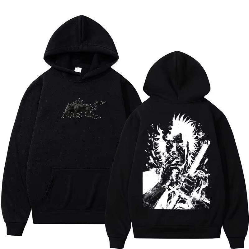 Hot Sale Anime Black Clover Yami Sukehiro Graphic Print Hoodie Casual Unisex Harajuku Hip Hop Sweatshirt Trendy Streetwear for Daily Looks