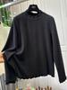Women's Solid Color Extra-Large Long-Sleeve T-Shirt with Scalloped Edges - Autumn/Winter 2026 Collection